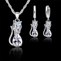 Charming Cat Pendant Jewelry Set™