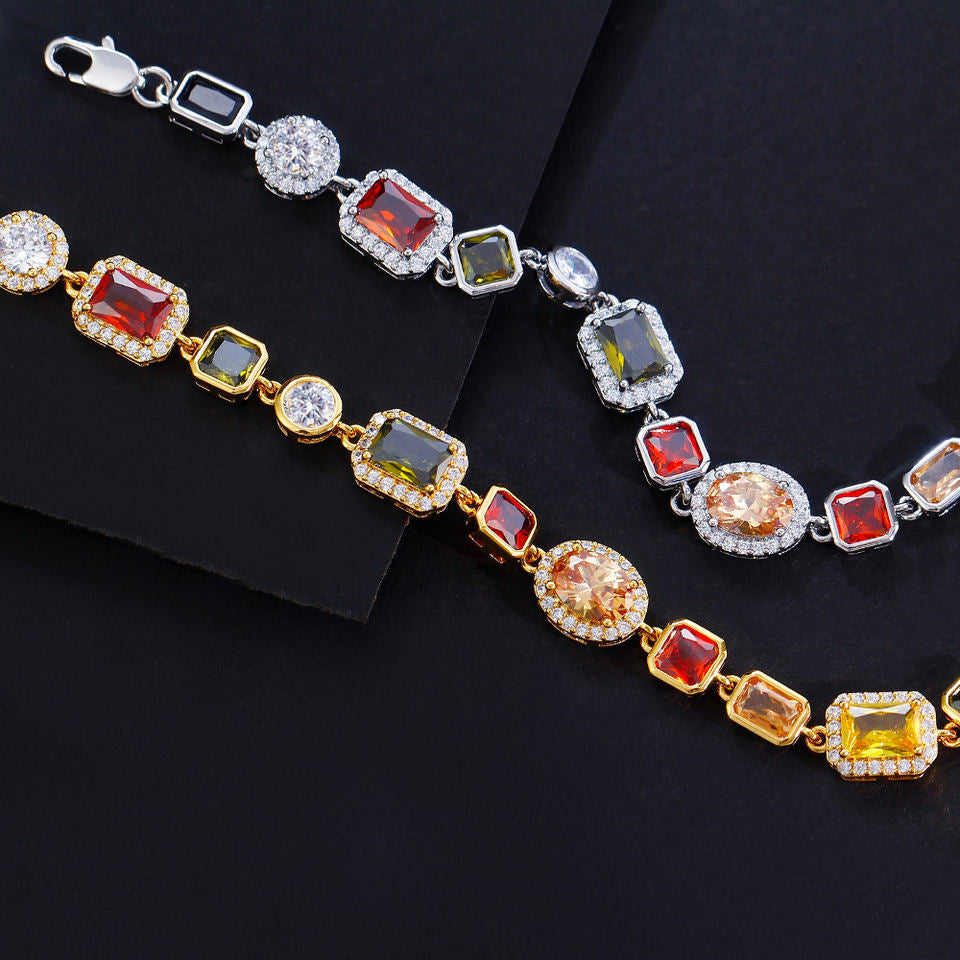 Vibrant Charm Bracelet with Colorful Zirconia™