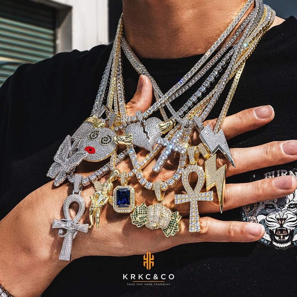 Customizable Bling Cross Charm Necklace™