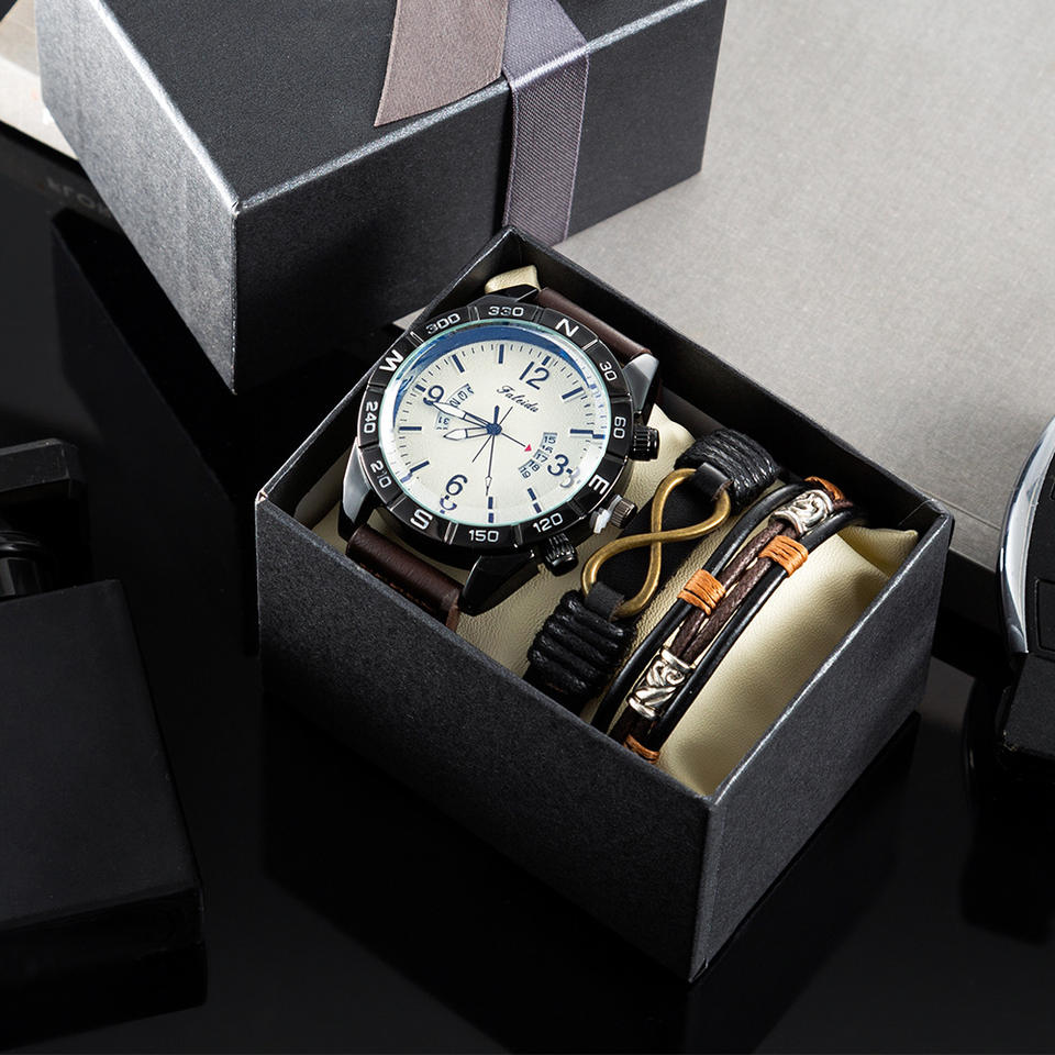 Luxury Cowhide Watch & Bracelet Set™