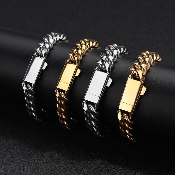 18K Gold Plated Stainless Steel Cuban Chain Necklace - Hip Hop Inspired Luxury Jewelry for Men & Women