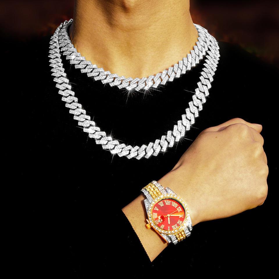 Iced-Out Luxury Watch & Bracelet Set™