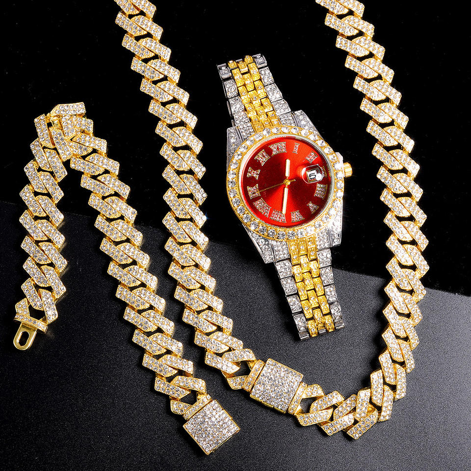 Iced-Out Luxury Watch & Bracelet Set™