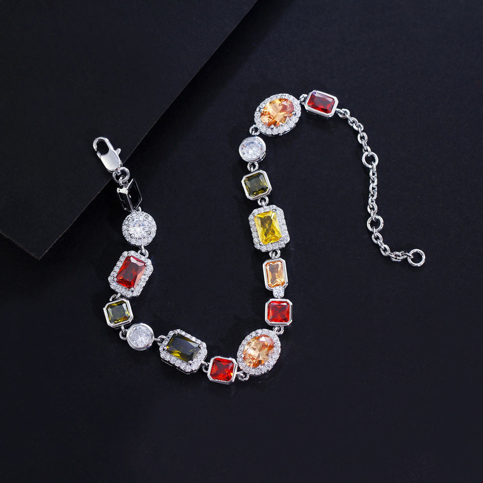 Vibrant Charm Bracelet with Colorful Zirconia™