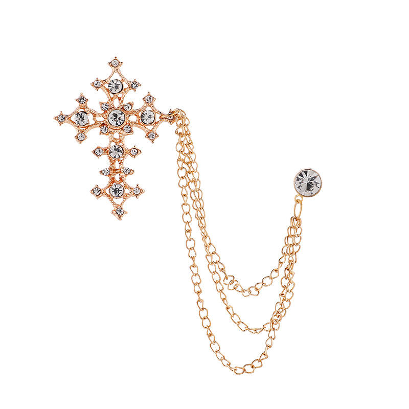 Personalized Luxury Diamond Cross Brooch™