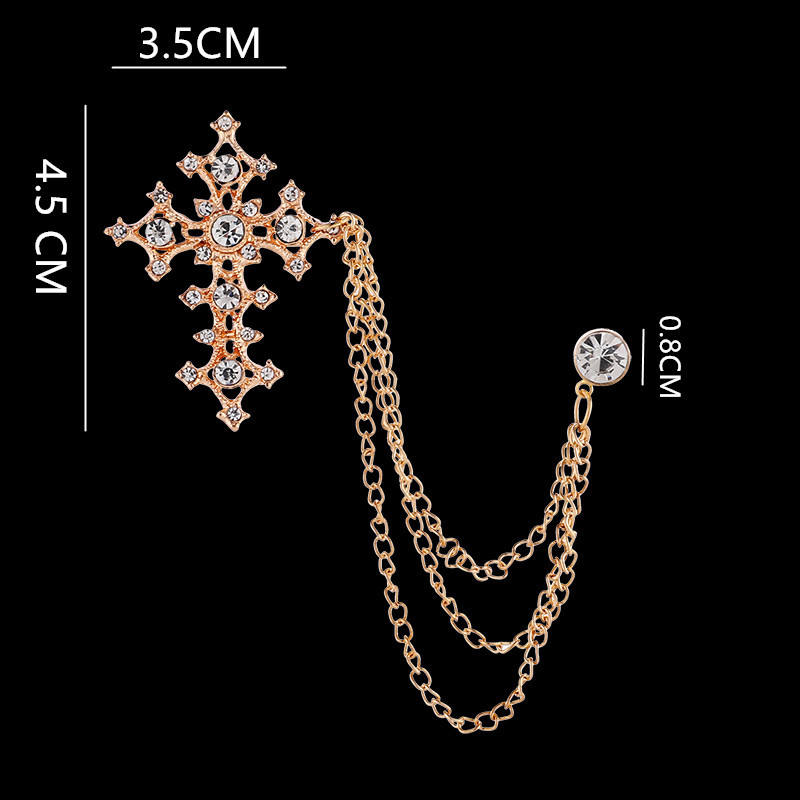Personalized Luxury Diamond Cross Brooch™
