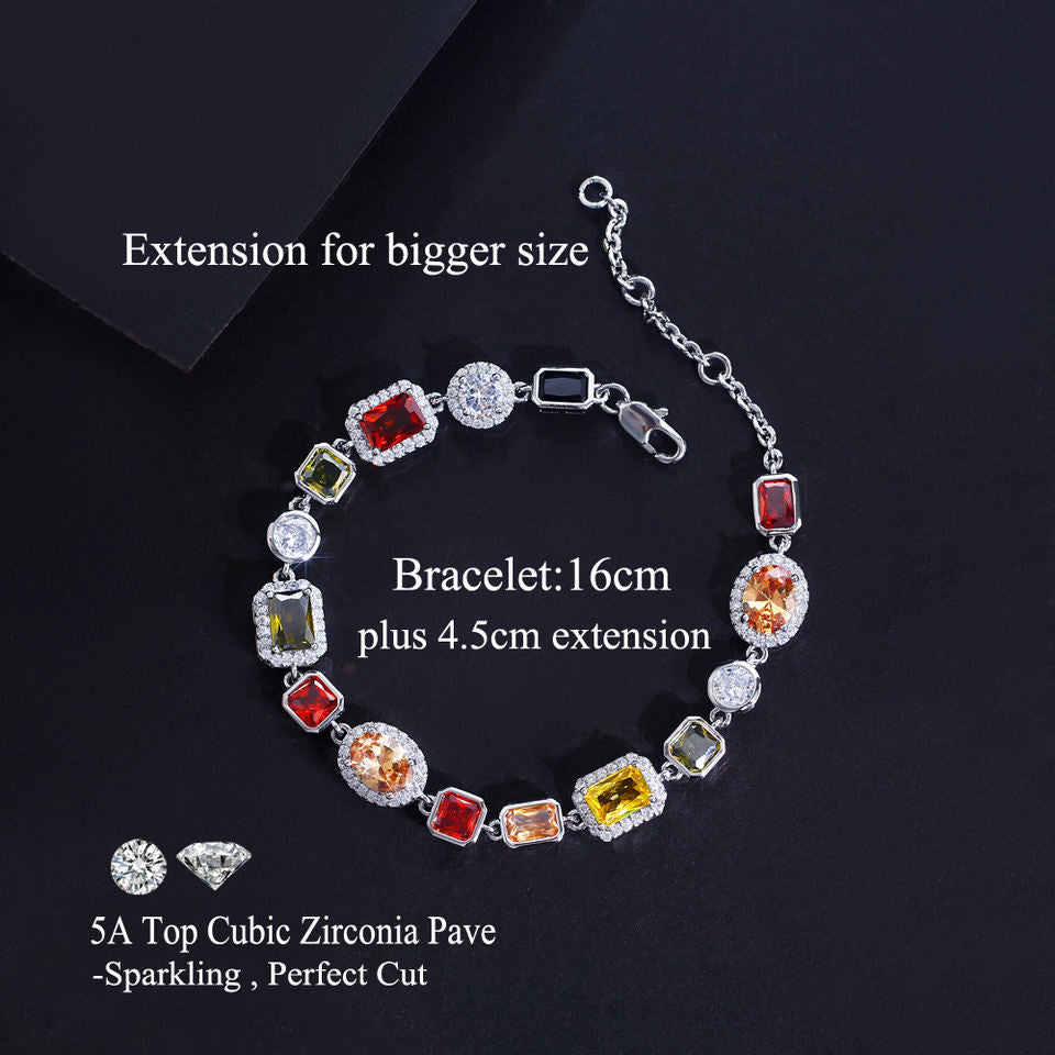 Vibrant Charm Bracelet with Colorful Zirconia™