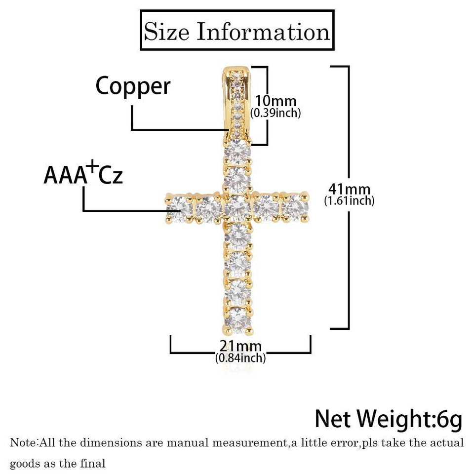 Bold Cross Zircon Pendant Necklace™