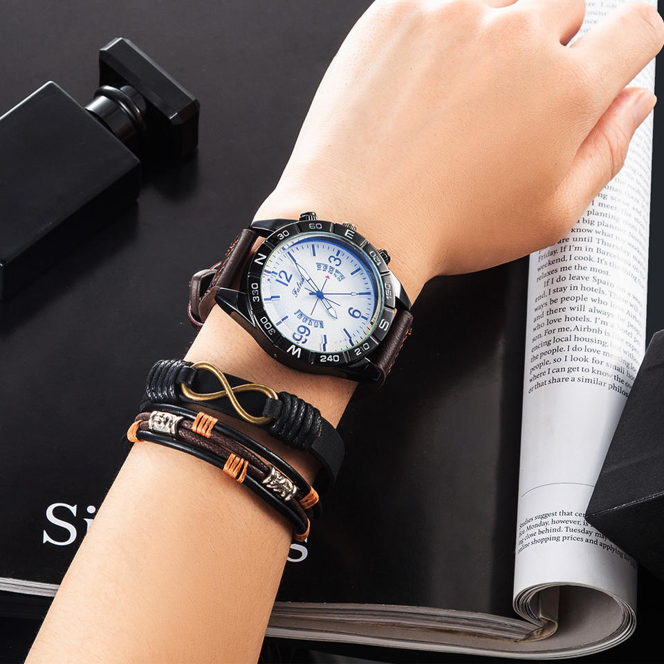 Luxury Cowhide Watch & Bracelet Set™