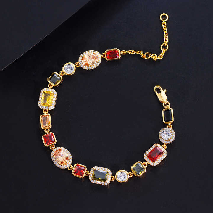 Vibrant Charm Bracelet with Colorful Zirconia™