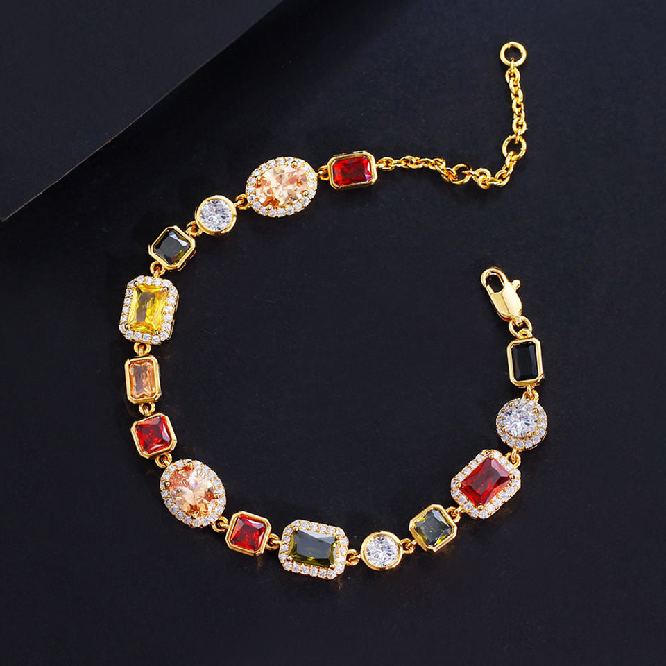 Vibrant Charm Bracelet with Colorful Zirconia™