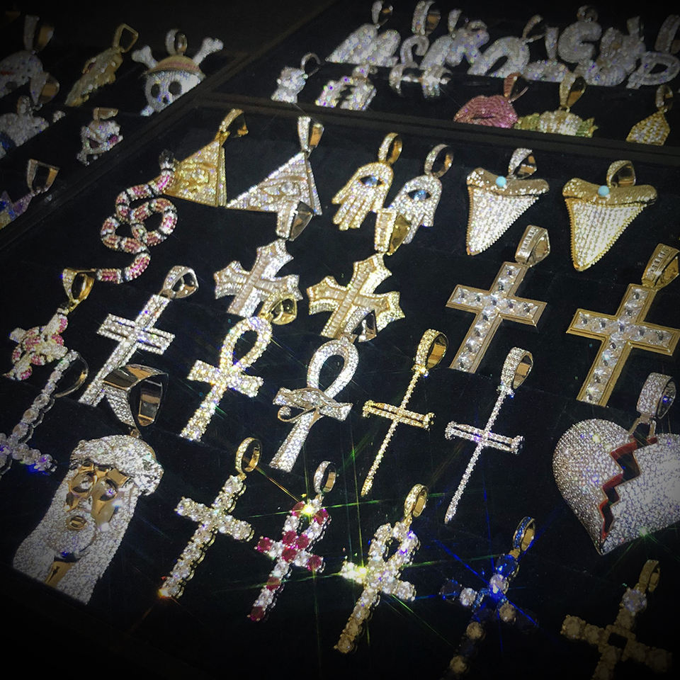 Customizable Bling Cross Charm Necklace™