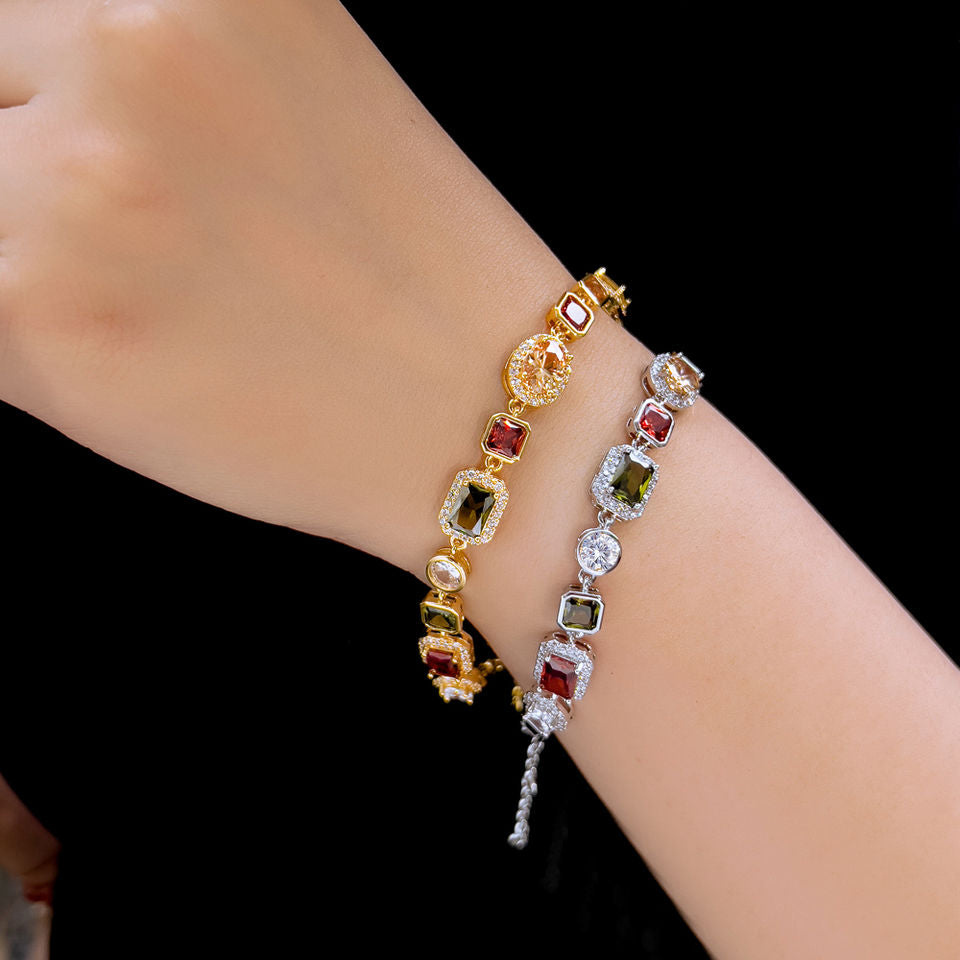 Vibrant Charm Bracelet with Colorful Zirconia™