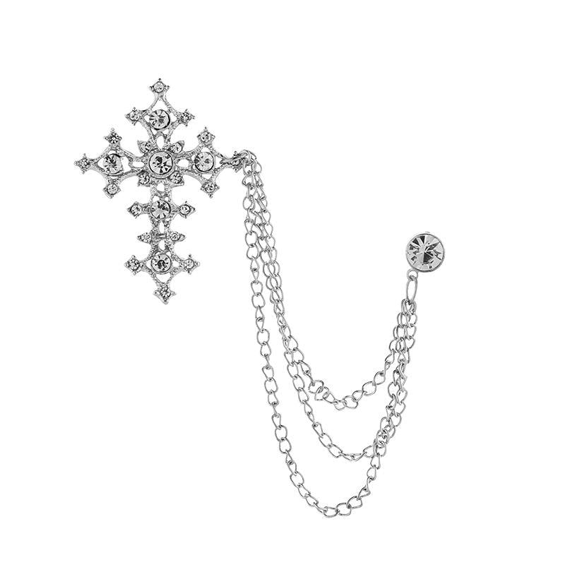 Personalized Luxury Diamond Cross Brooch™