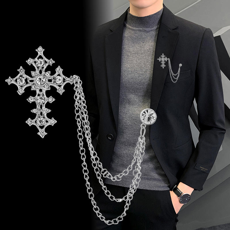 Personalized Luxury Diamond Cross Brooch™