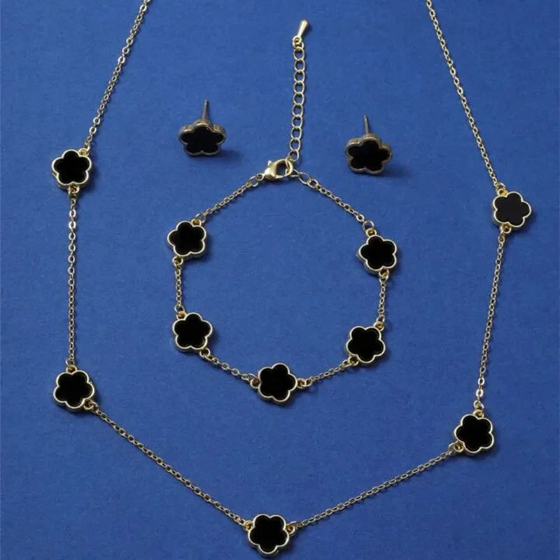 Elegant Clover & Flower Jewelry Set™
