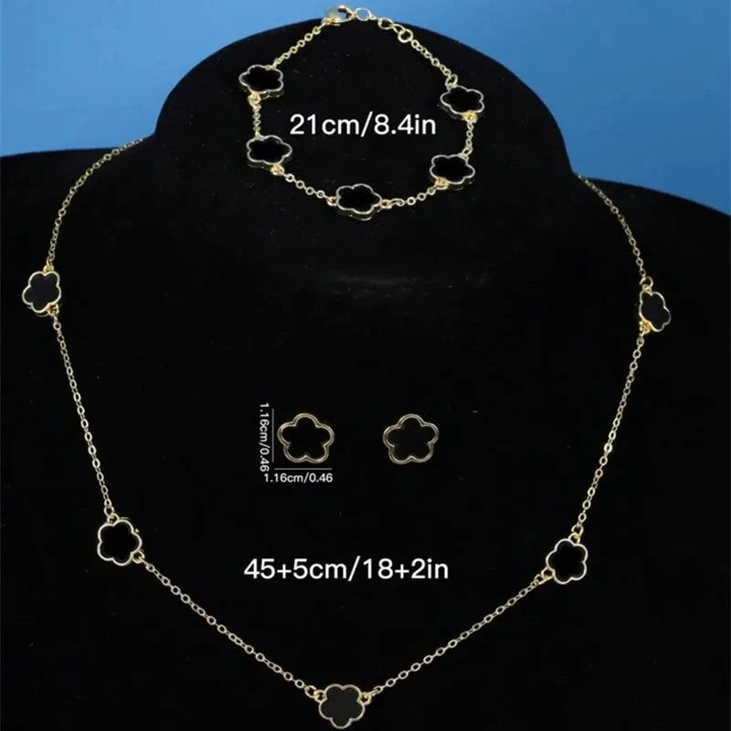 Elegant Clover & Flower Jewelry Set™