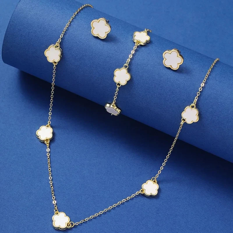 Elegant Clover & Flower Jewelry Set™