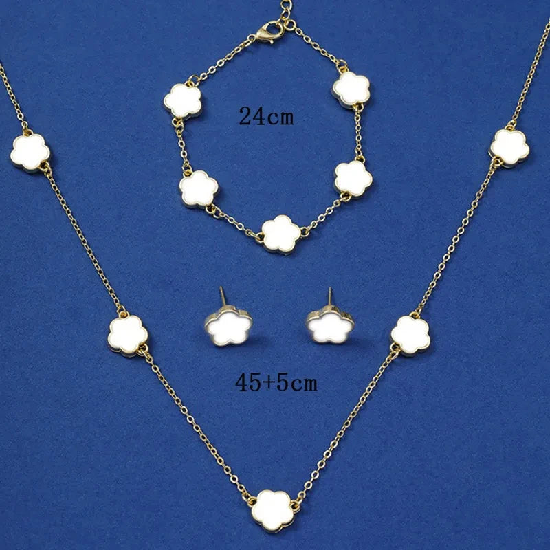 Elegant Clover & Flower Jewelry Set™