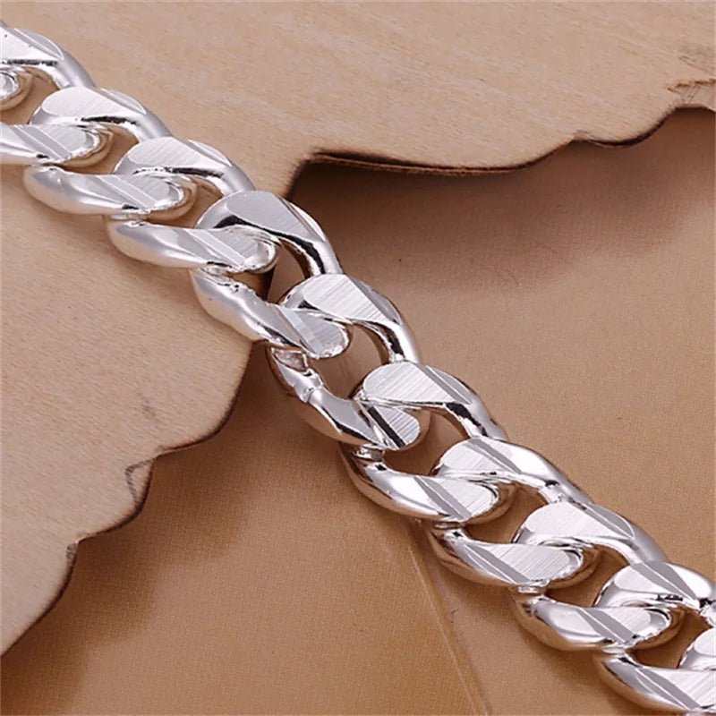 Elegant Square Gem Silver Bracelet™