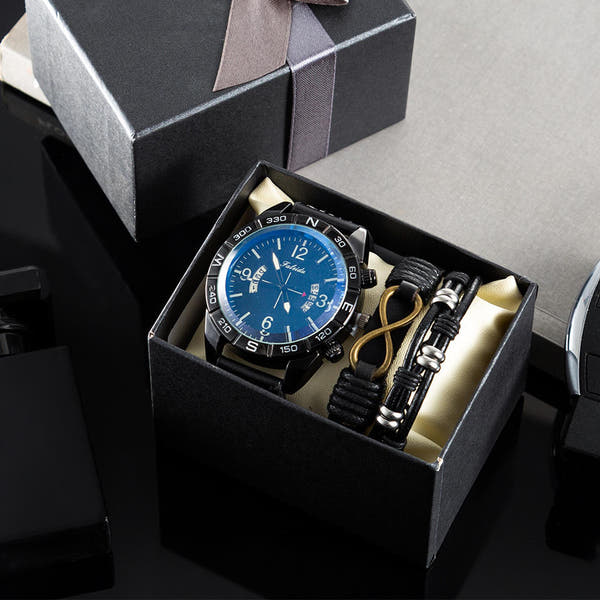 Luxury Cowhide Watch & Bracelet Set™