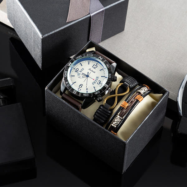Luxury Cowhide Watch & Bracelet Set™