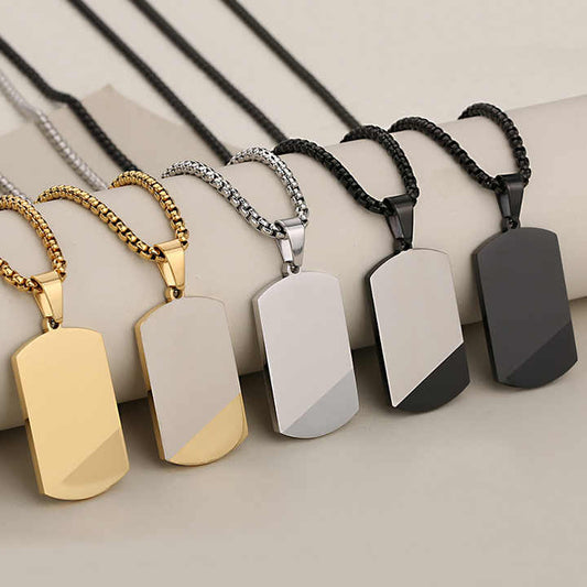 Bold Stainless Steel Dogtag Necklace™