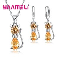Charming Cat Pendant Jewelry Set™