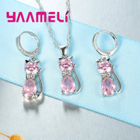 Charming Cat Pendant Jewelry Set™