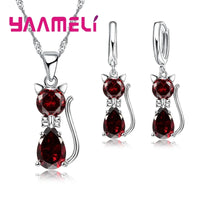 Charming Cat Pendant Jewelry Set™