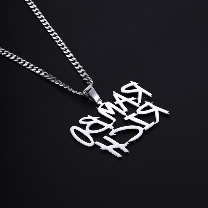 Custom VVS Moissanite Diamond Initial Letter Pendant - 925 Sterling Silver Hip Hop Jewelry