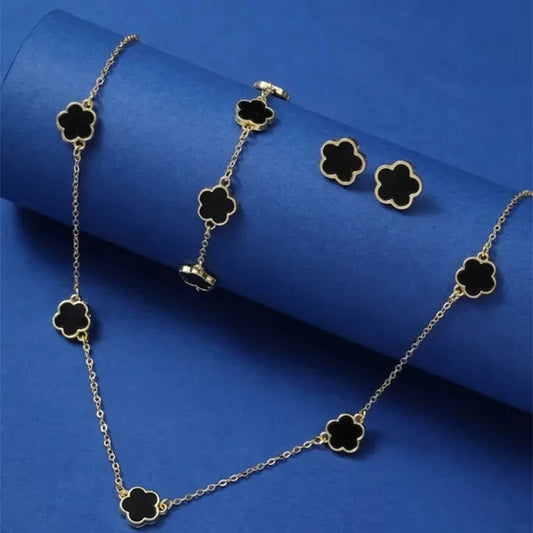 Elegant Clover & Flower Jewelry Set™