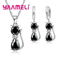 Charming Cat Pendant Jewelry Set™